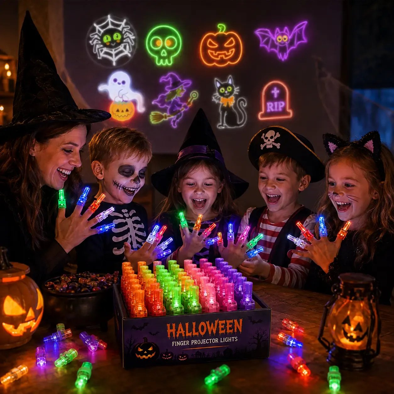 🎃Halloween Early Sale🎃  Halloween Finger Projector Rings