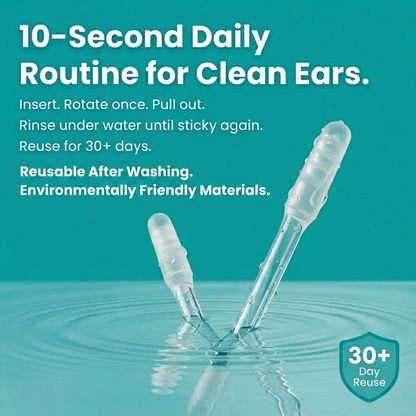 🥳2026 HOT SALE🥳💞50K+ SOLD!🧏‍♂️🌿Reusable Earwax Remover with Soft Adhesive Tip | 24pcs🤲💚