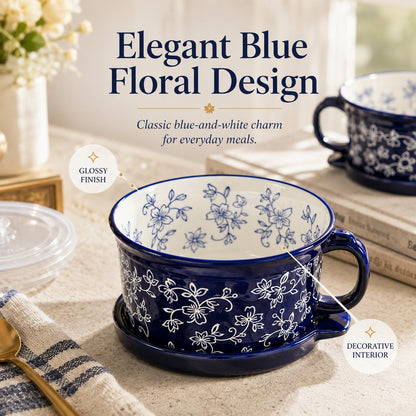 25 oz Floral Soup Mugs