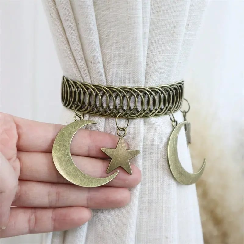 ✨40% OFF🌙Vintage Celestial Star & Moon Curtain Tiebacks