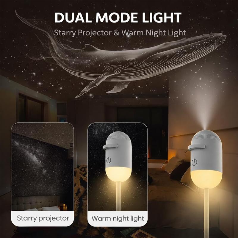 🌌 2-in-1 Galaxy Projector Night Light with 3 Projection Films