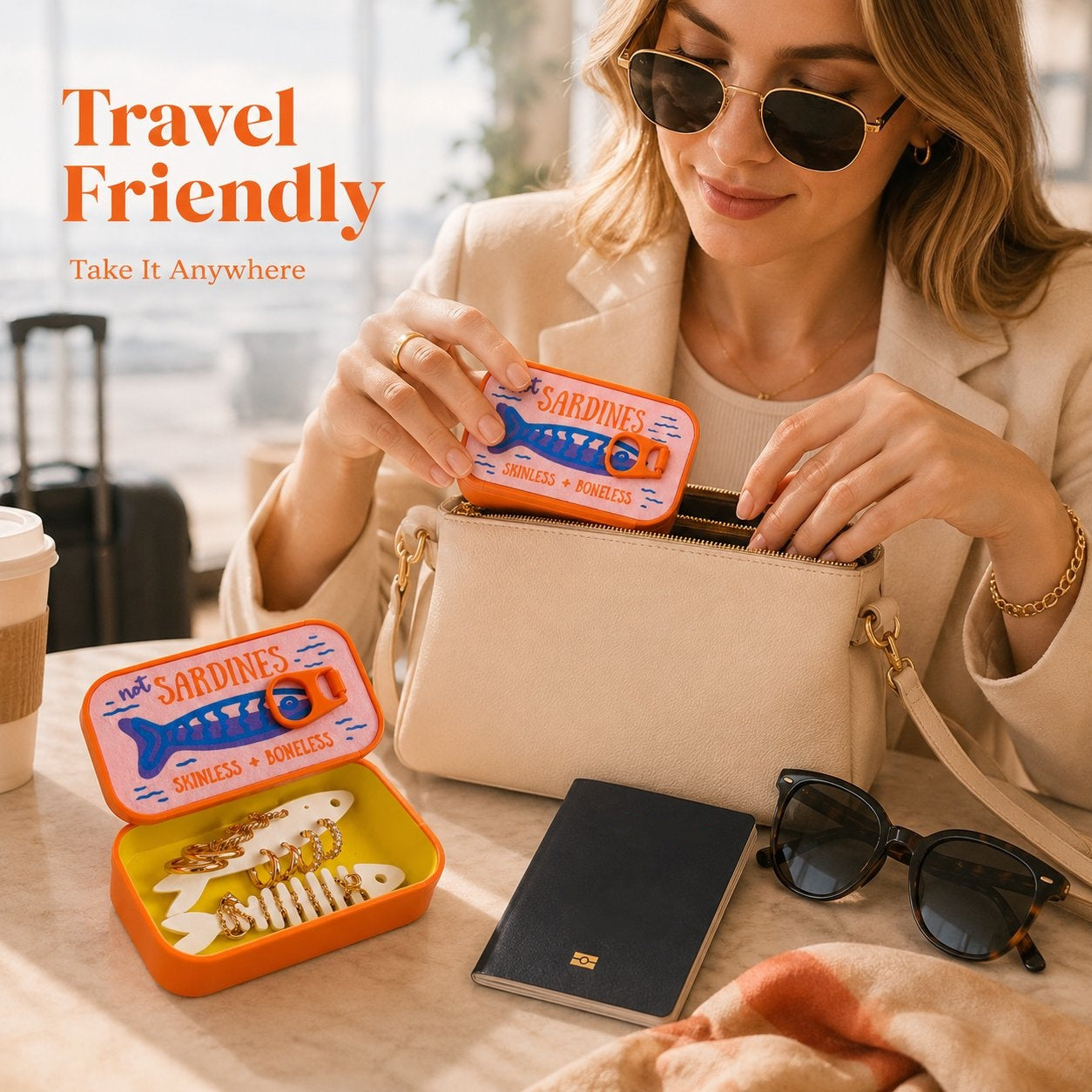 Travel jewelry case