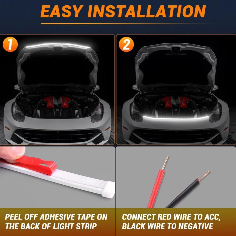 🔥Hot Sale Promotion 49% OFF🎁✨ High Brightness Automotive Hood Gap LED Strip