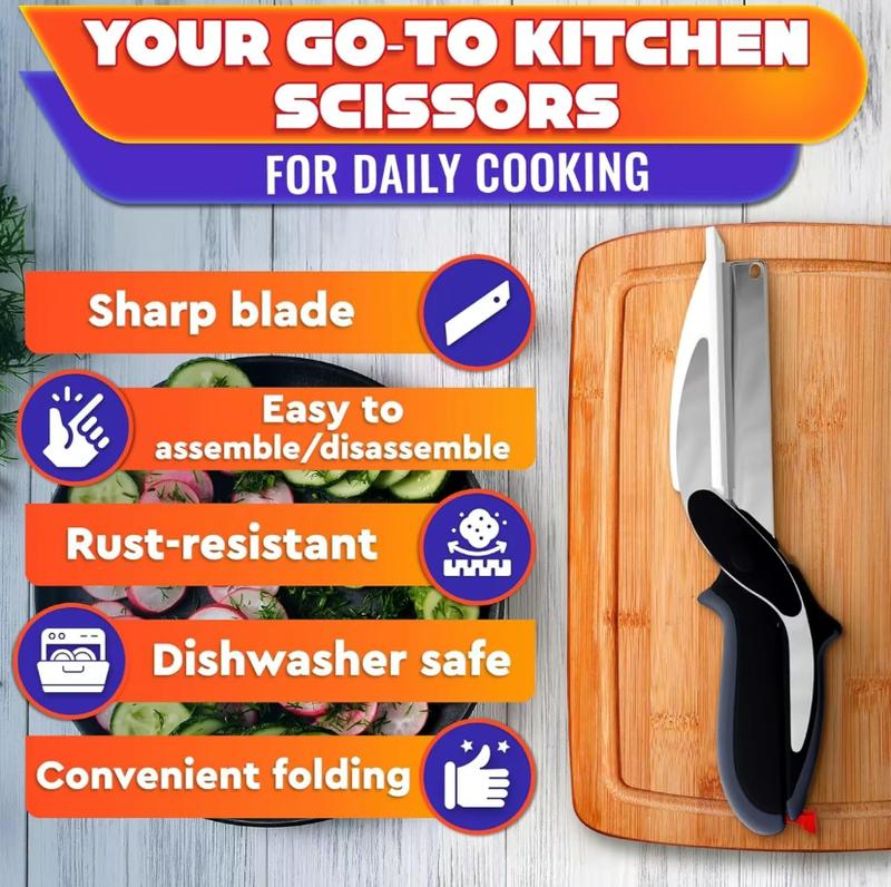 🔪 2-in-1 Detachable Kitchen Food Scissors