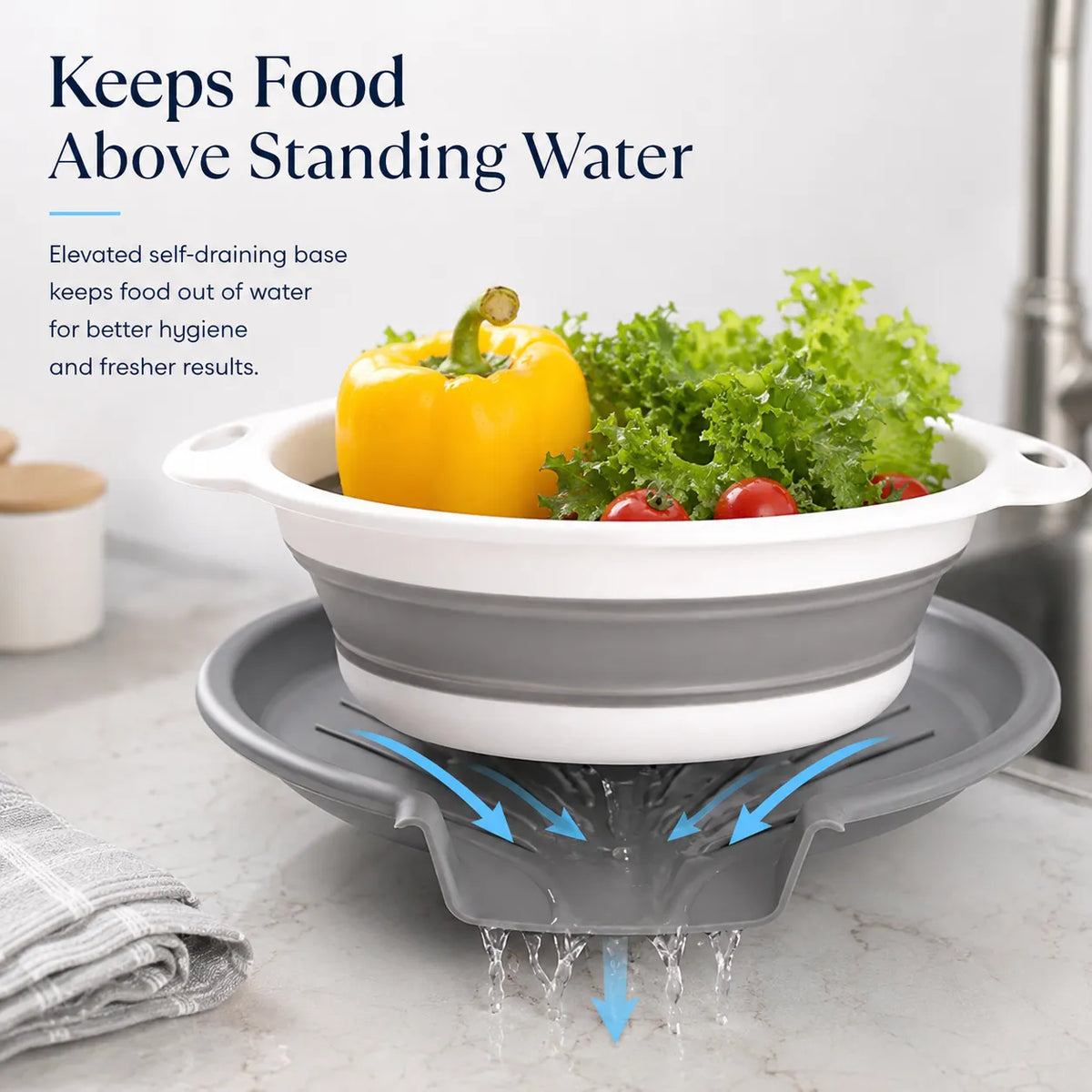 🧺3-Pack Collapsible Colander Set