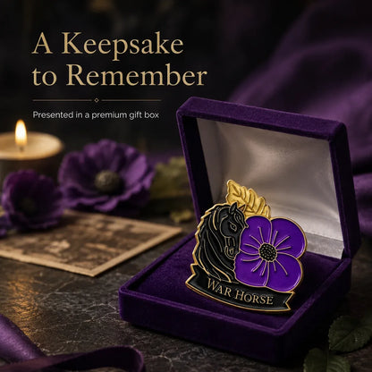 Limited Edition War Horse Purple Poppy 111th Anniversary Remembrance Brooch