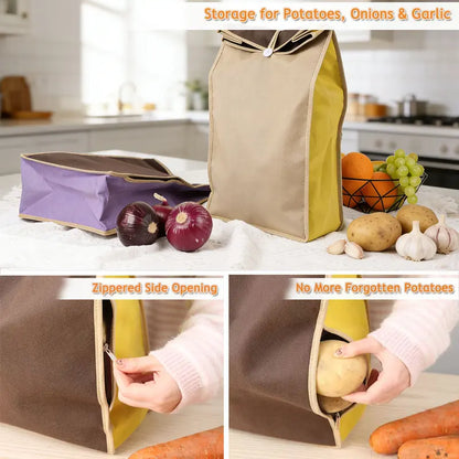 Reusable Self Sealing Potato & Onion Storage Bags