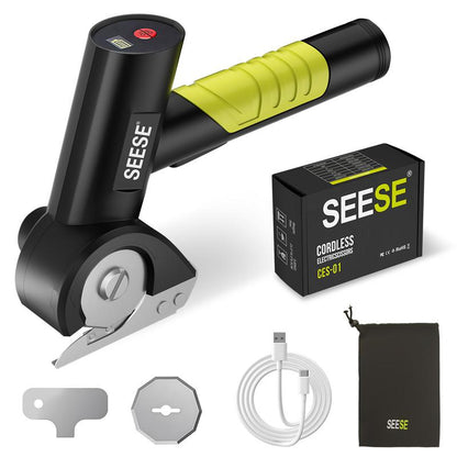 Cordless Rechargeable Electric Scissors – Portable Cutter for Fabric, Cardboard, Leather, Carpet & Crafting Sewing Tools