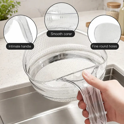 Multipurpose Rice Washing Bowl Strainer with Handle