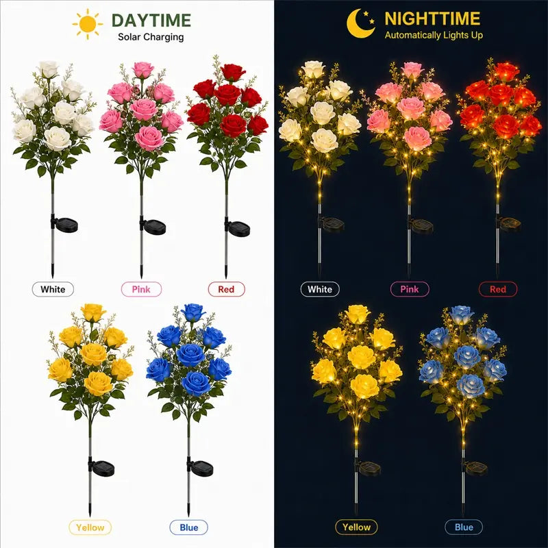 ✨Nature Inspired Floral Solar Garden Pathway Lighting