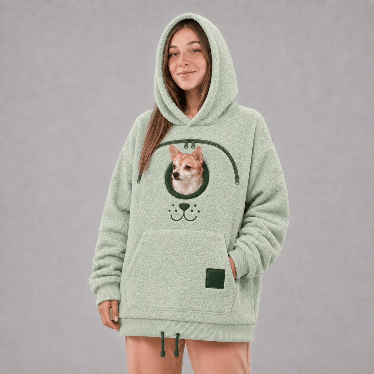 🐾 Cozy Pet Carrier Hoodie — Built-In Pouch for Cats & Small Dogs