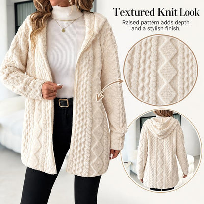Soft Plush Hooded Cardigan