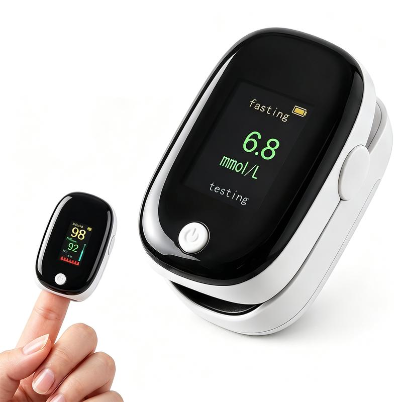 Compact white and black finger-clip electronic device
