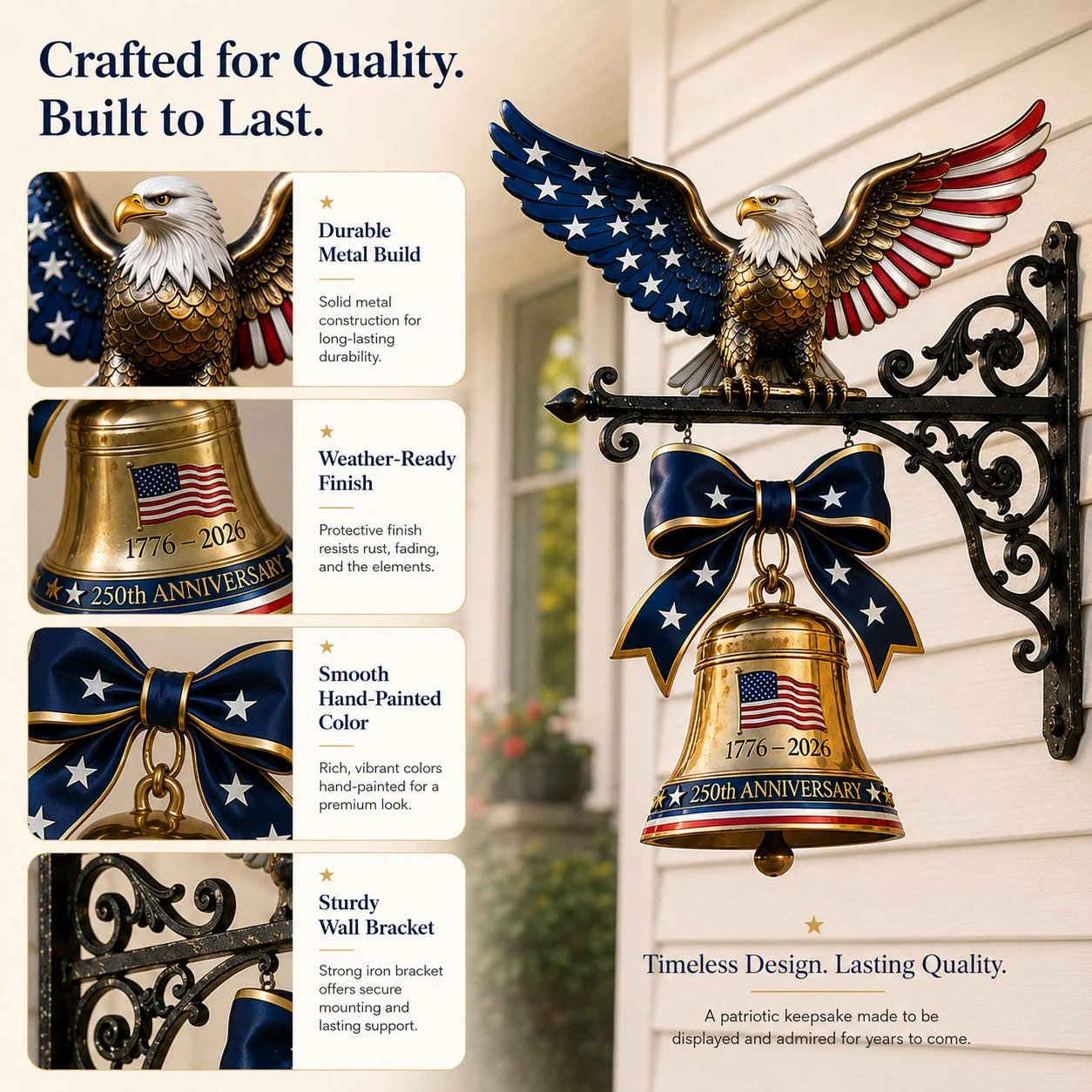 🔔🔔 Ring in the Semiquincentennial: 1776-2026 "Spirit of Liberty" Eagle Bell
