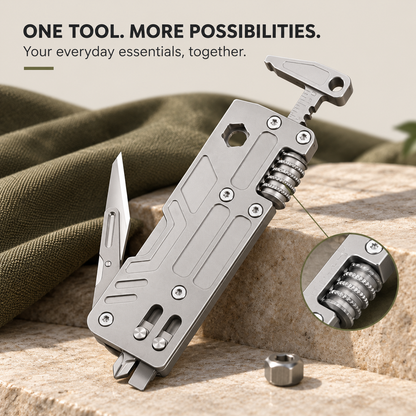 Portable multi-tool with integrated utility features