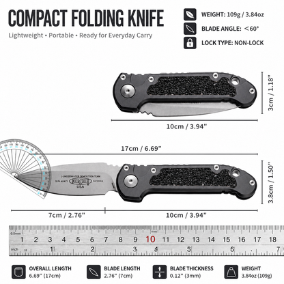 🏕️MICR Gen III Folding Knife 🔪 D2 Steel Camp Tool