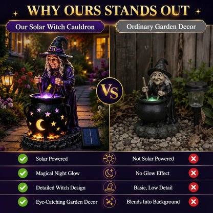 🪄Halloween Witch Glowing Cauldron Solar Light