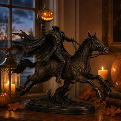 ⏰Limited Stock 49% OFF - 🎃🏇Midnight Chase Headless Horseman Statue | Awaken the Legend of the Hollow(✨Same as the video)