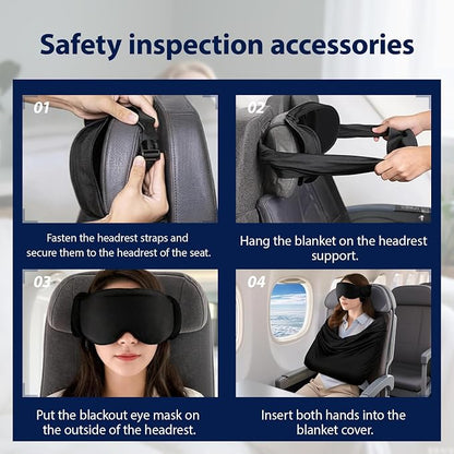 Airplane Sleep Support Set, 3 in 1 Airplane Sleep Support System