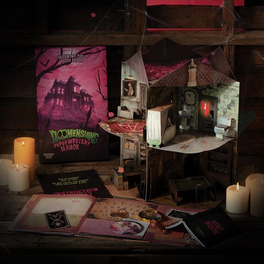 🕵️Doomensions: Mystery Manor — 3D Haunted Mansion Puzzle Experience | An 8–12 Hour Paranormal Escape-Room Adventure for 1–4 Investigators, Ages 14+