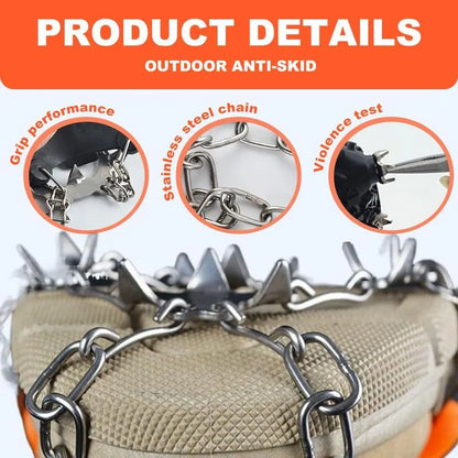 Lightweight Crampons Anti-Slip Traction Snow Grips  Ice Cleats for Shoes and Boots