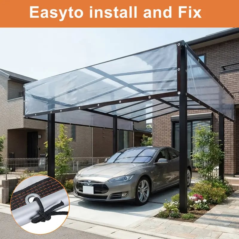 ⏰Limited Stock 49% OFF🌞💦🌊 Transparent Outdoor Protection System—Outdoor Cover with Metal Grommets💧