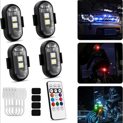 🚨 RGB LED Strobe Warning Light with Wireless Remote