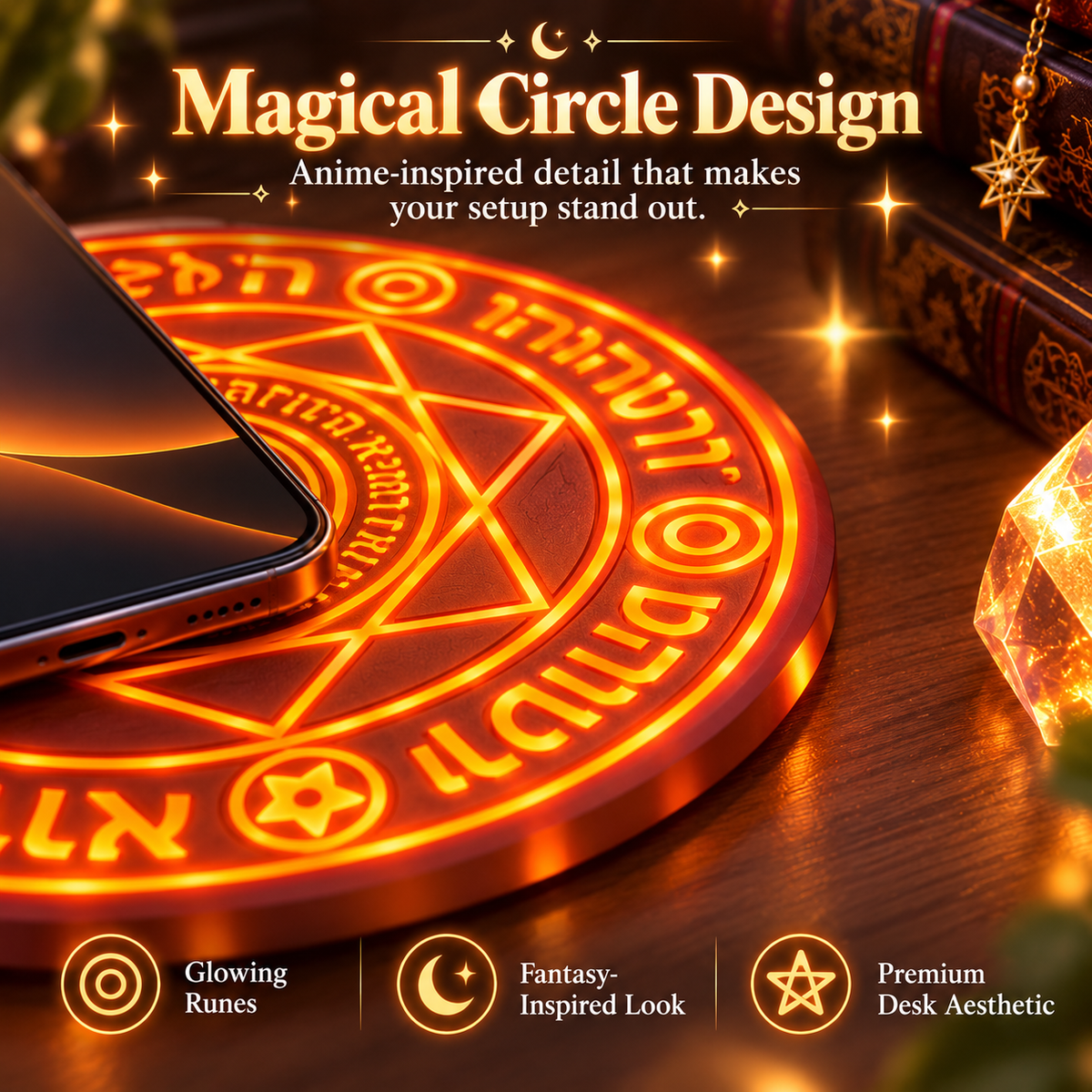 Magical circle wireless charger design