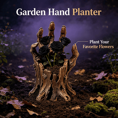 🎃Halloween  Wooden Hand Garden Planter Stake – Spooky Driftwood Yard Decor for Plants & Halloween 🕸️