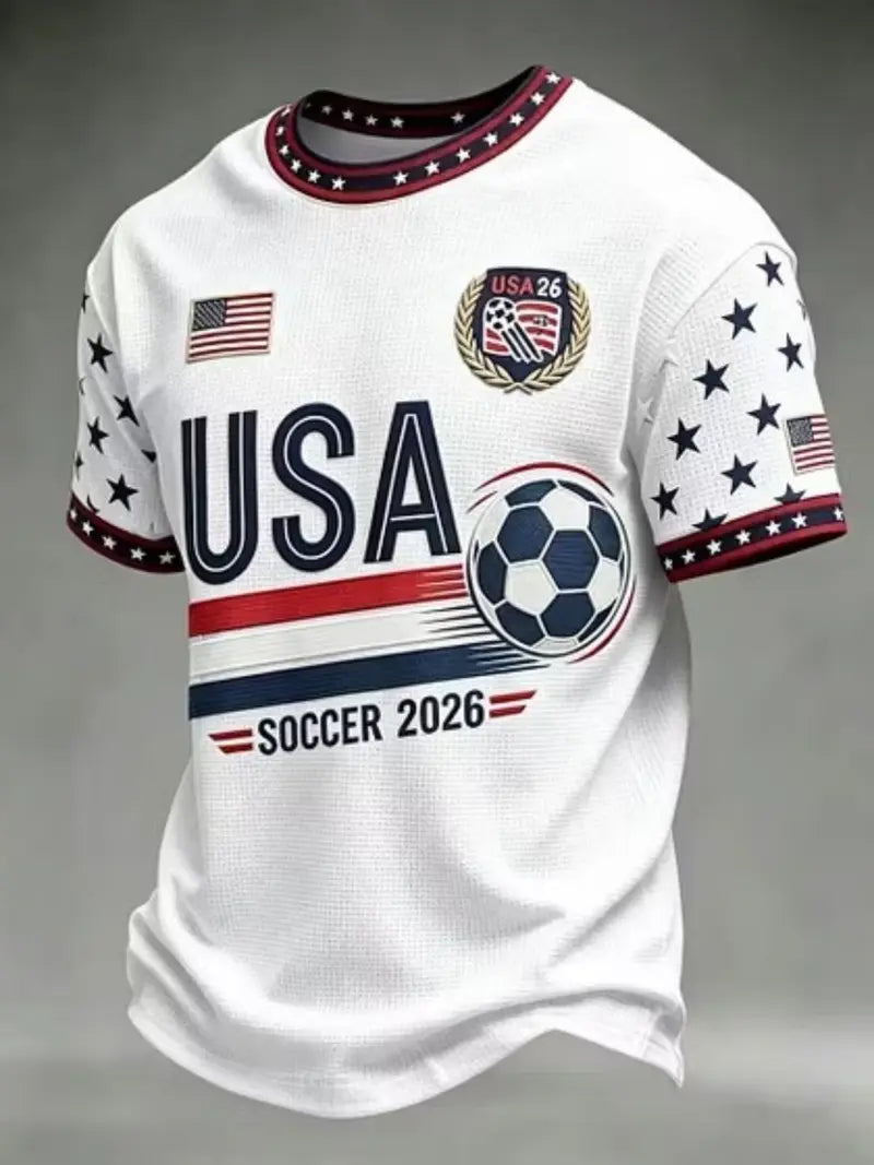 🇺🇸🦅 Men's USA Independence Day 3D Print T-Shirt | Breathable Short Sleeve Casual Summer Tee