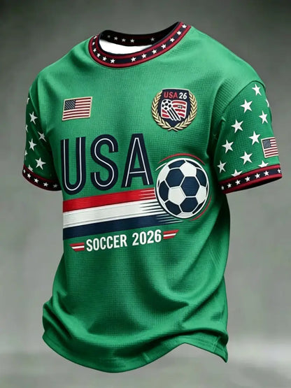 🇺🇸🦅 Men's USA Independence Day 3D Print T-Shirt | Breathable Short Sleeve Casual Summer Tee