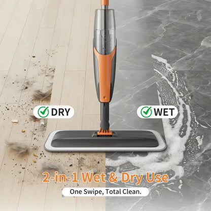 360° Swivel Fine-Mist Spray Mop (Includes 4 Washable Pads)