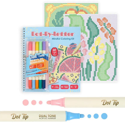 🎨📖Dot-By-Letter Mindful Coloring Kit - 🧠✨Stress Relief Dot Marker Art Set with 20 Hidden Scene(📦Buy 2 Free Shipping)
