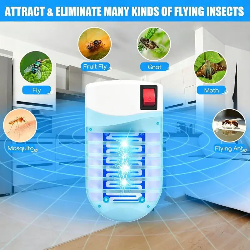 🦟⚡4-Pack Plug-In Blue Light Electronic Bug Zapper