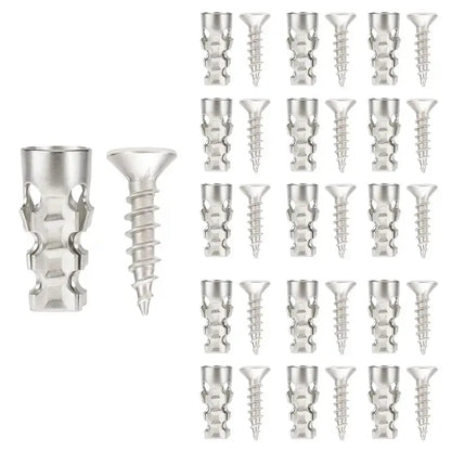 6x14mm Door Hinge Repair Screws & Wall Anchors Pack(60pcs)
