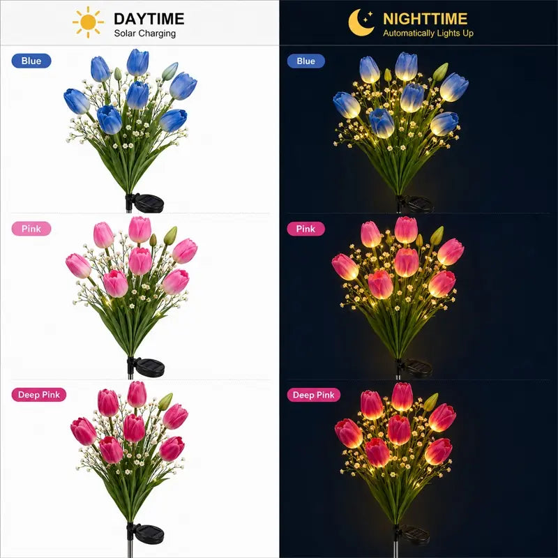 ✨Nature Inspired Floral Solar Garden Pathway Lighting