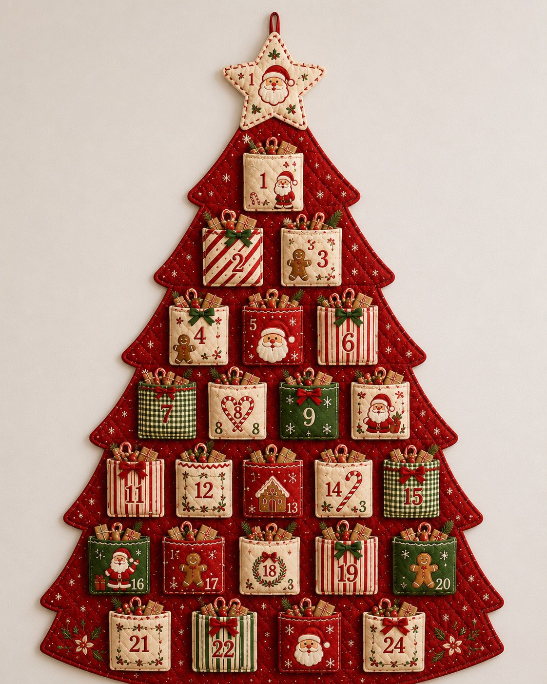 🔥Last Day 49% OFF - 🎄✨DIY 24-Pocket Fabric Christmas Advent Tree Kit(📦 Buy 2 Free Shipping)