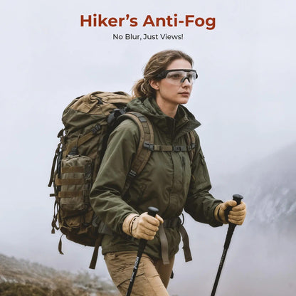 ⚡Hot Sales 49% OFF🔥ANSI Z87.1 Certified Anti-Fog Safety Goggles with Built-in NRR 32dB Noise Reduction Plugs, 3 Interchangeable Lenses, UV400 Sun Block