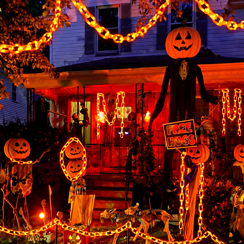 10 FT Halloween String Lights with 8 Lighting Modes, Waterproof & Battery-Powered