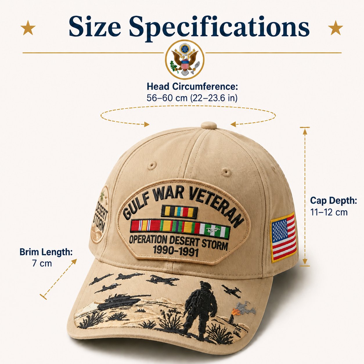 🇺🇸 Last Day Promo: 49% OFF 🎖️ - Gulf War Veteran Tribute Cap
