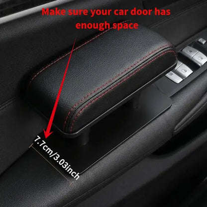🚗 Adjustable Car Armrest Pad – Leather Elbow Support Cushion