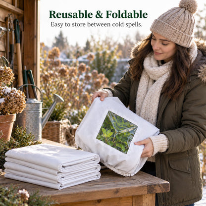 Winter Plant Frost Protection Cover for Trees, Shrubs & Potted Plants