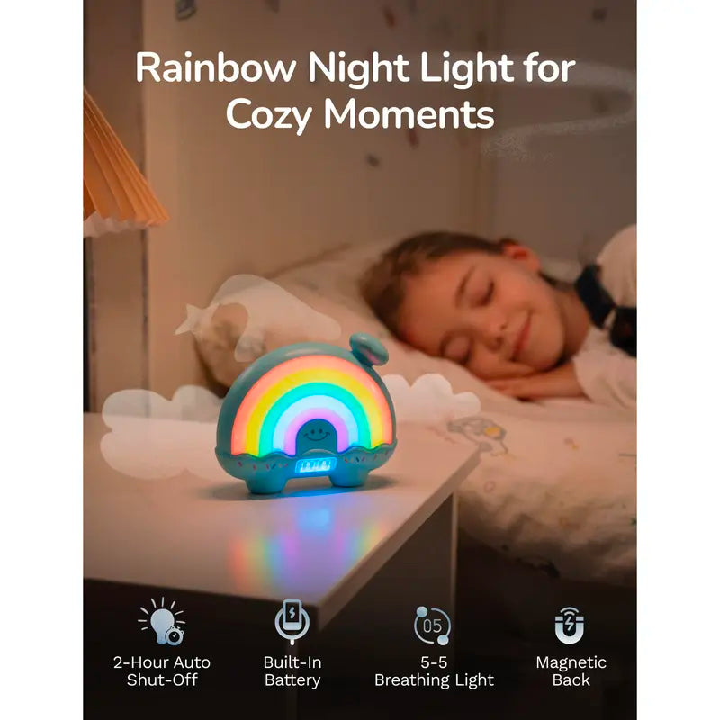Timer Pal Kids' Educational Maths Toy - BPA-Free Silent Countdown Clock (1-99 Min) with Li-ion Batteries, Night Light, Magnetic Back, Time Management Tool for 4-6 Years Olds' Classroom, Bedtime, Brushing Teeth