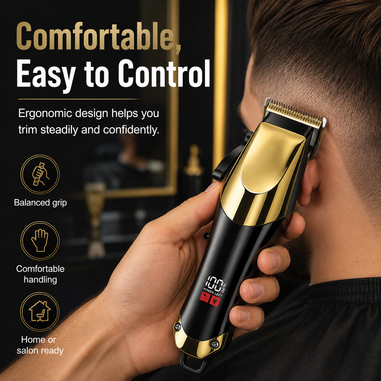 3-Piece Professional Hair Clipper & Trimmer Kit for Men
