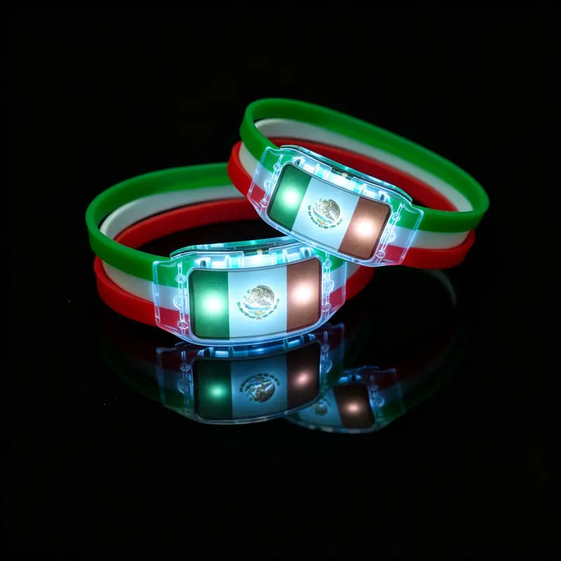 🏆 LED Flag Wristbands – Light Up Your Team Spirit Anywhere!