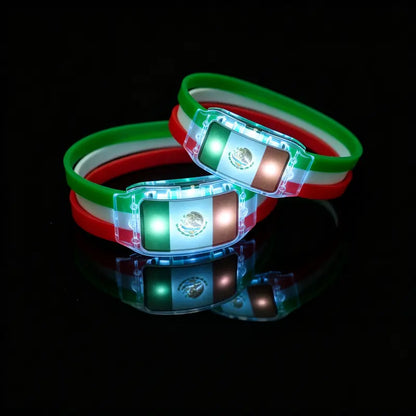 🏆 LED Flag Wristbands – Light Up Your Team Spirit Anywhere!