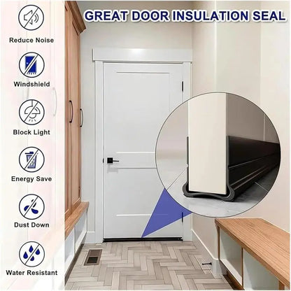 🚪 Triple-Seal Under Door Draft Stopper – Noise Reduction, Weather Protection & Energy-Saving Seal
