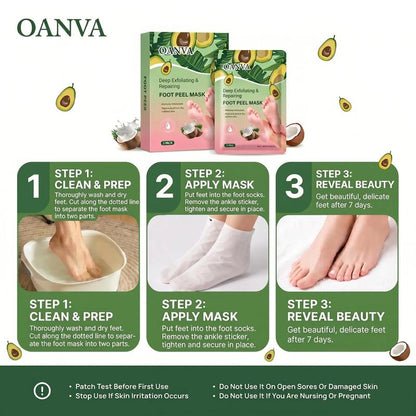 🎉2026 HOT SALE🎉💞50K+ SOLD! 🦶🌿Foot Peel Mask for Dry & Rough Feet | 60‑Minute Nourishing Foot Care 🙌💚