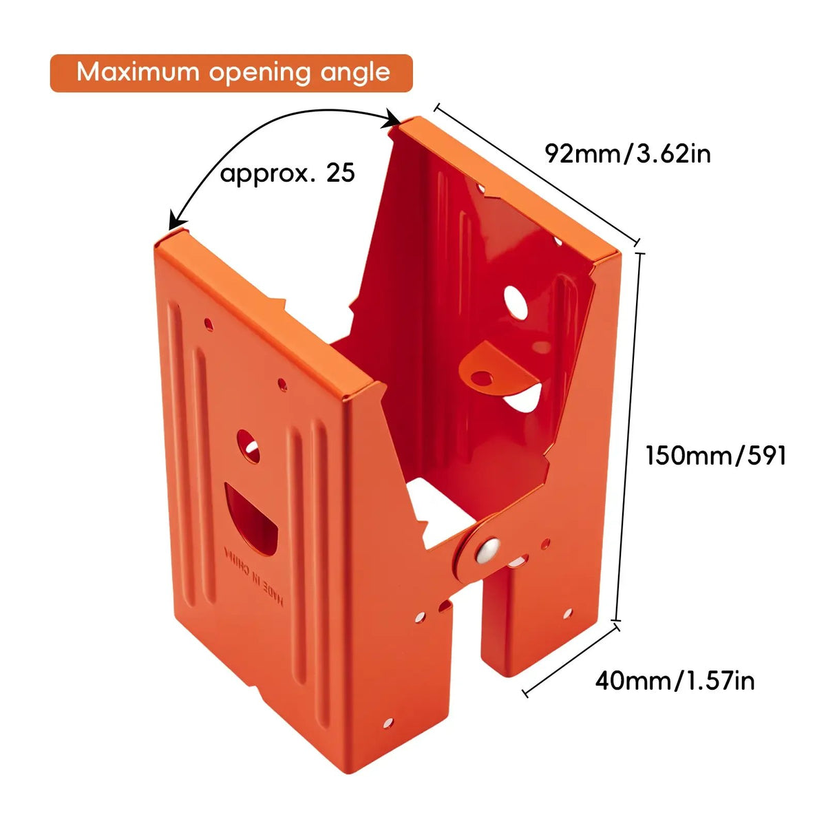 Adjustable opening angle of sawhorse bracket
