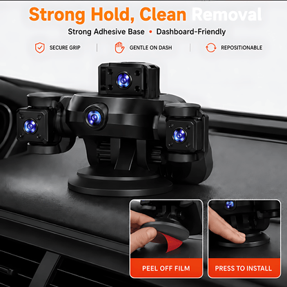 5-Camera 1080P Dash Cam | 360° Full Coverage Recording